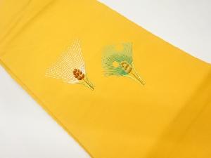 塩瀬松葉模様刺繍名古屋帯